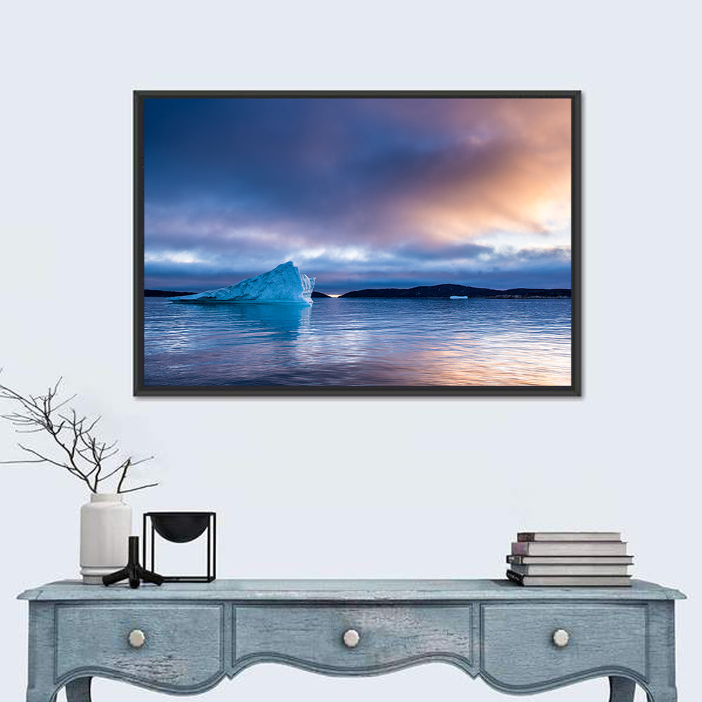 Disco Bay Iceberg Wall Art in a room, landscape