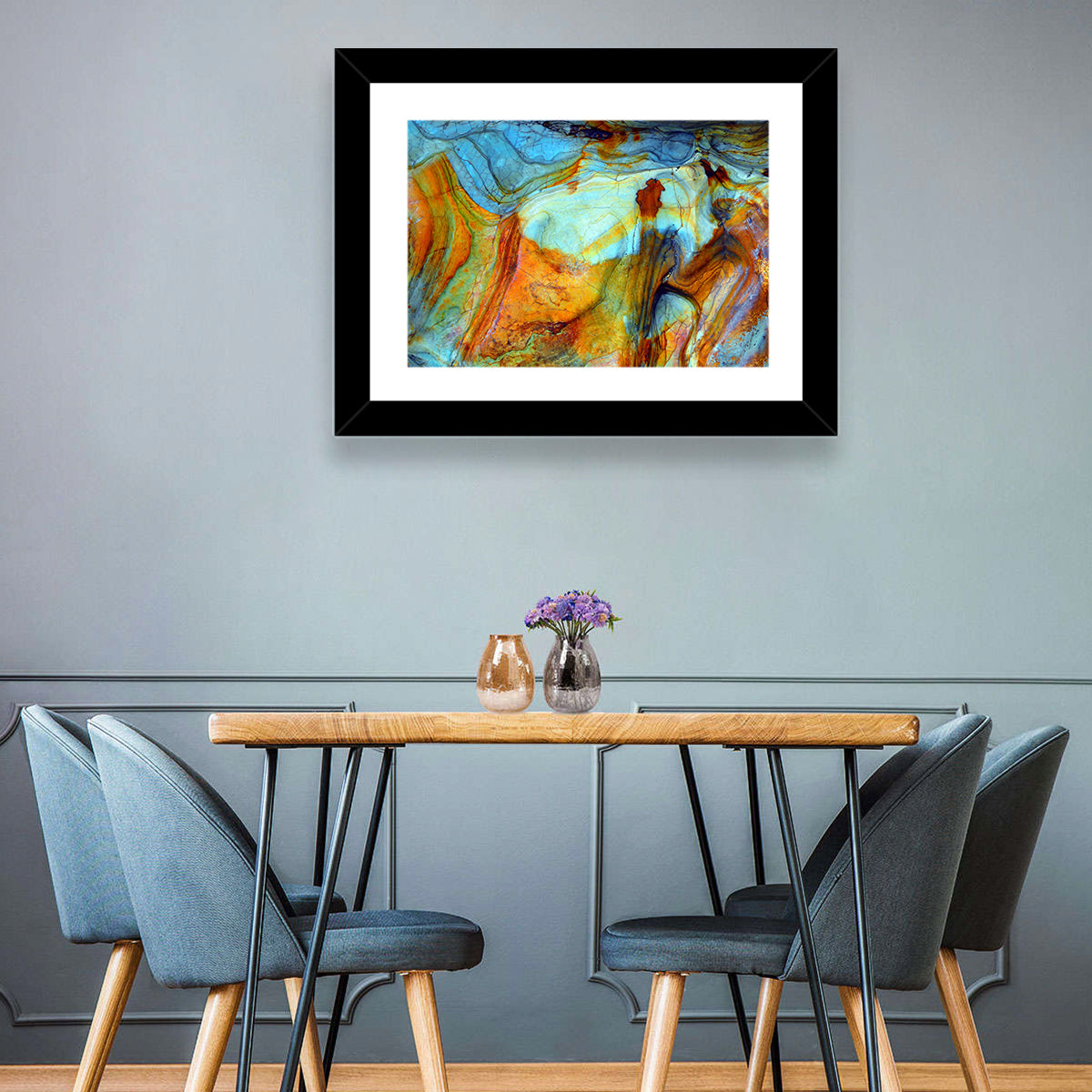 Agate-inspired Rock Pattern Wall Art