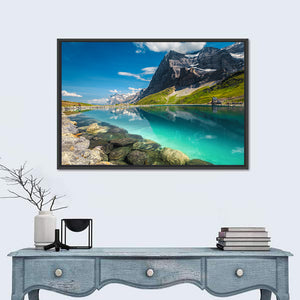 Eiger Mountain From Fallbodensee Lake Wall Art