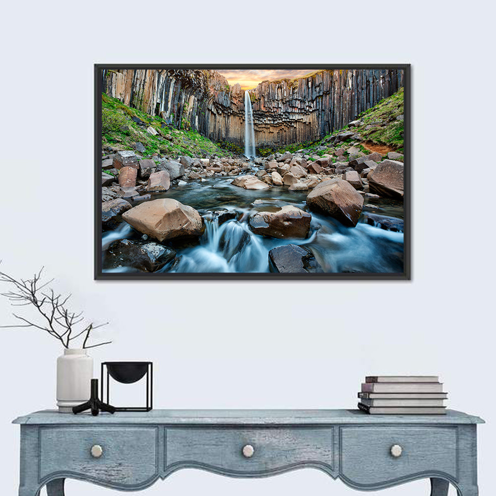 Svartifoss Basalt Waterfall Wall Art