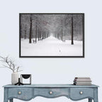 Snow Covered Park Lane Wall Art