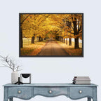 Golden Autumn Road Wall Art