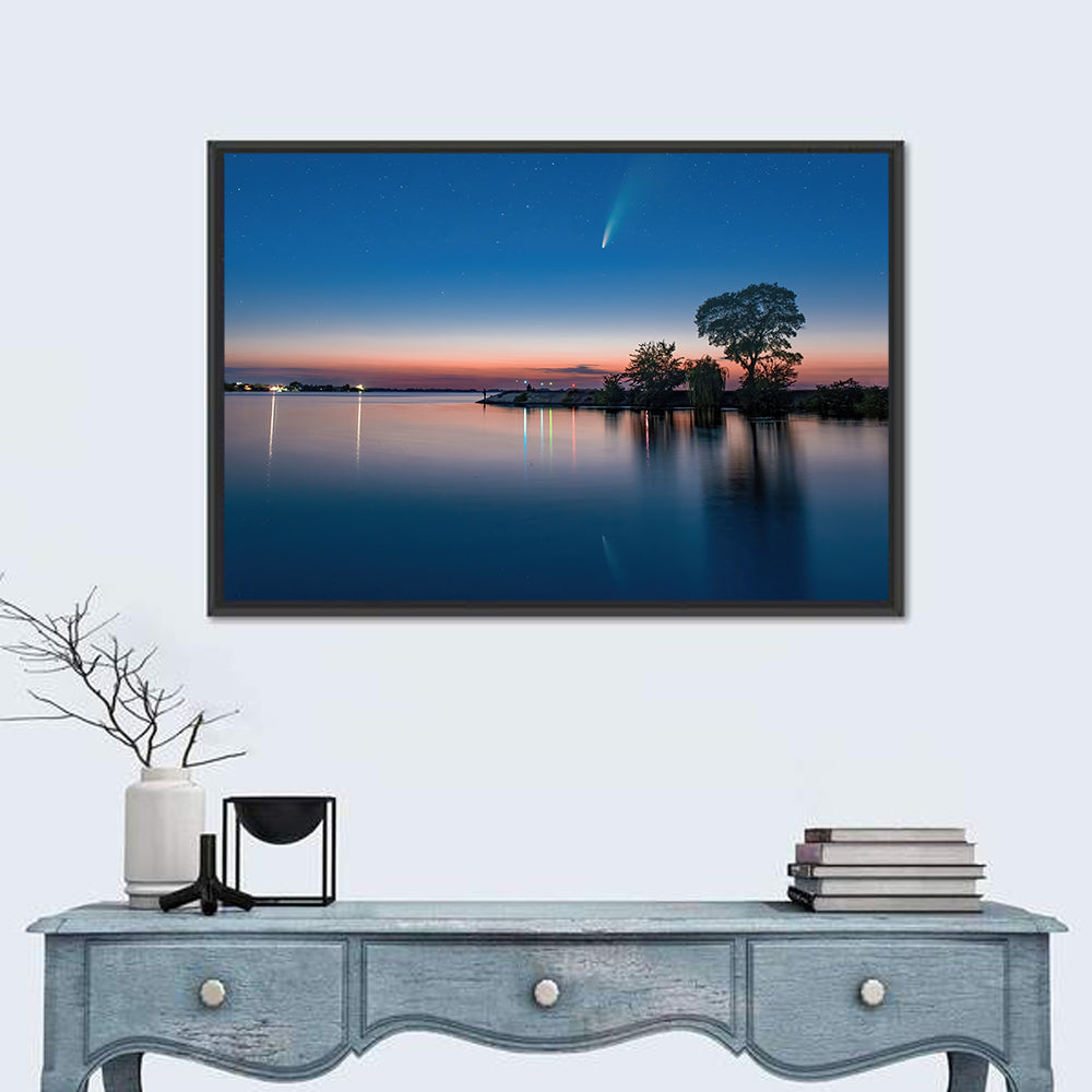 Dnieper River Comet Reflection Wall Art