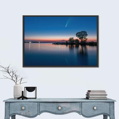 Dnieper River Comet Reflection Wall Art