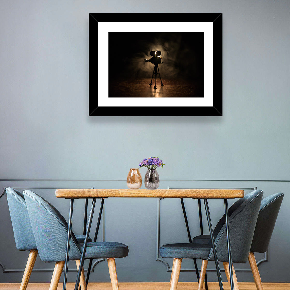 Backlit Vintage Movie Camera Wall Art
