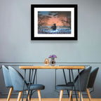 Straw Hat Samurai at Dusk Wall Art
