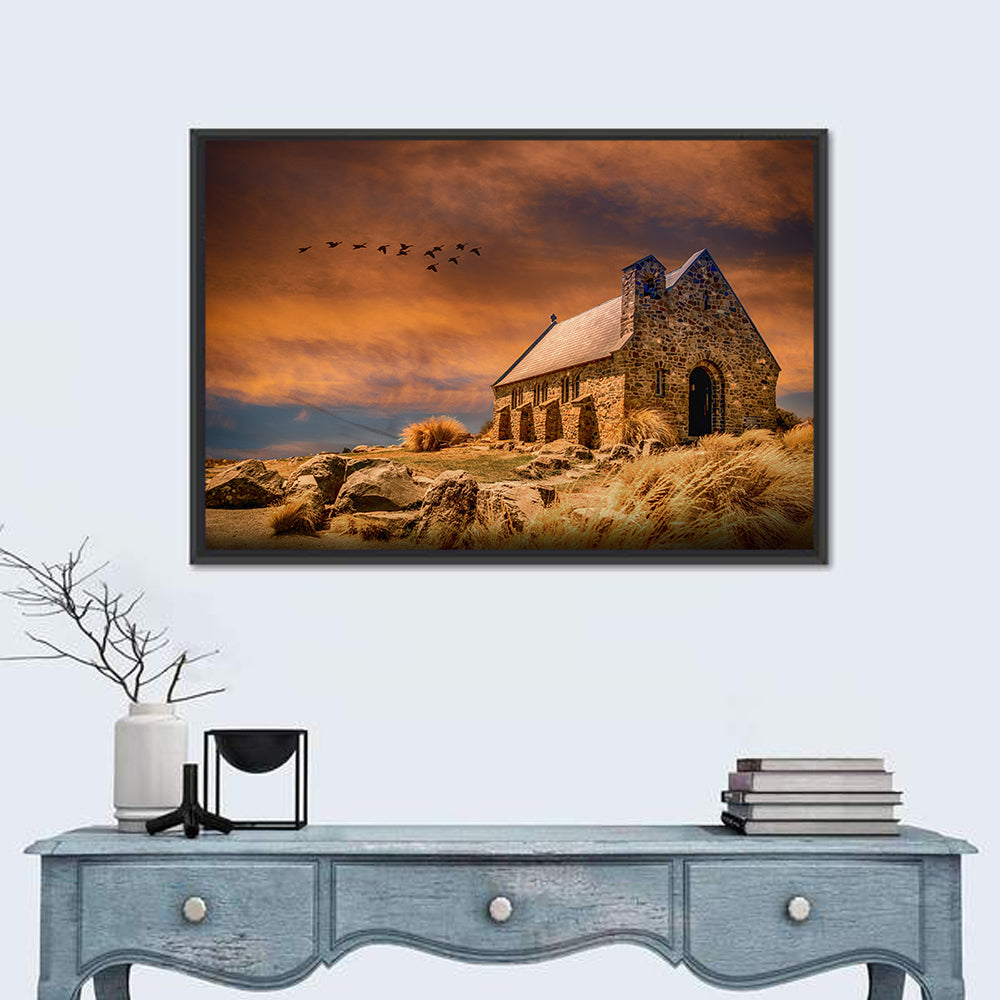 Church of the Good Shepherd, Lake Tekapo Wall Art in a room, landscape