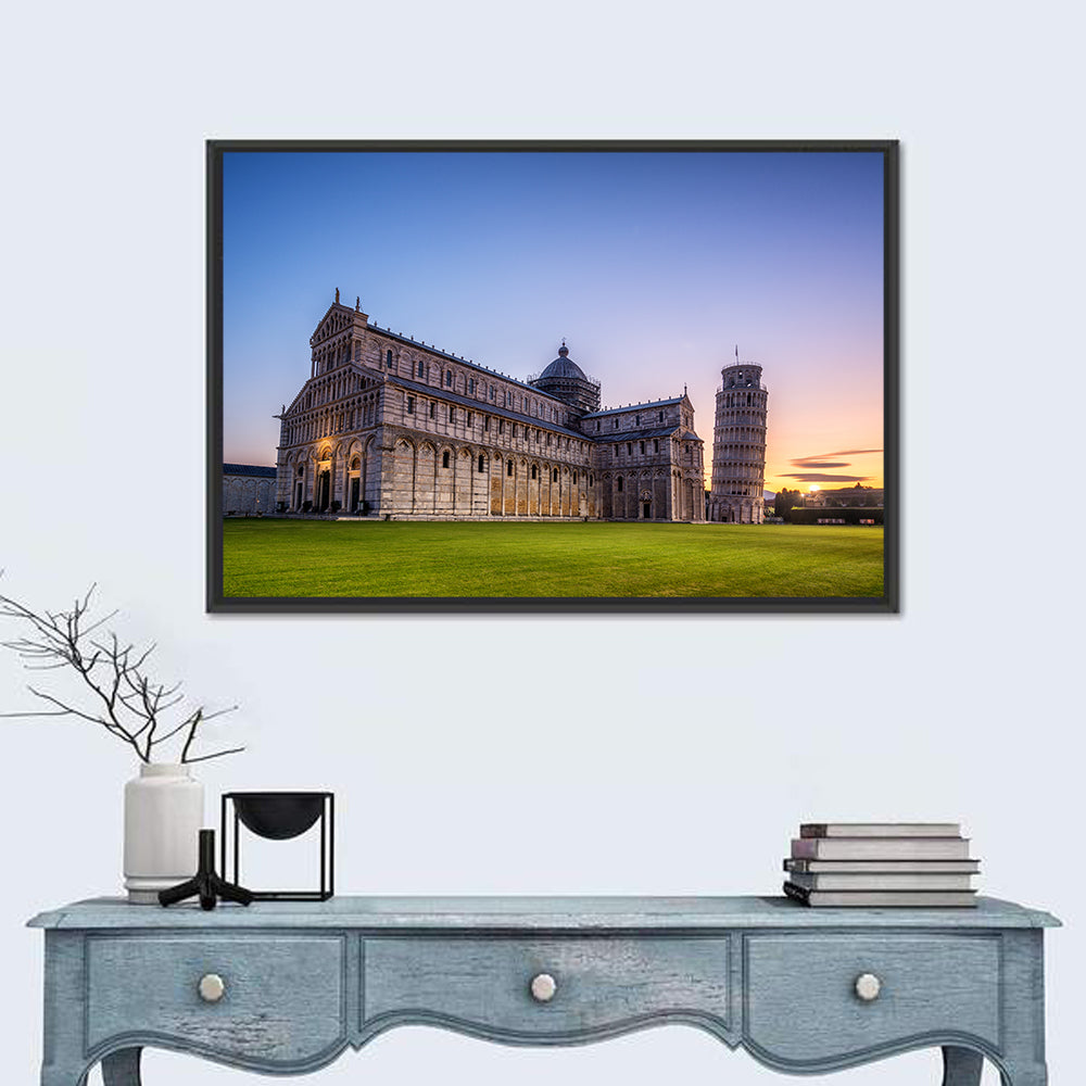 Leaning Tower of Pisa at Dusk Wall Art