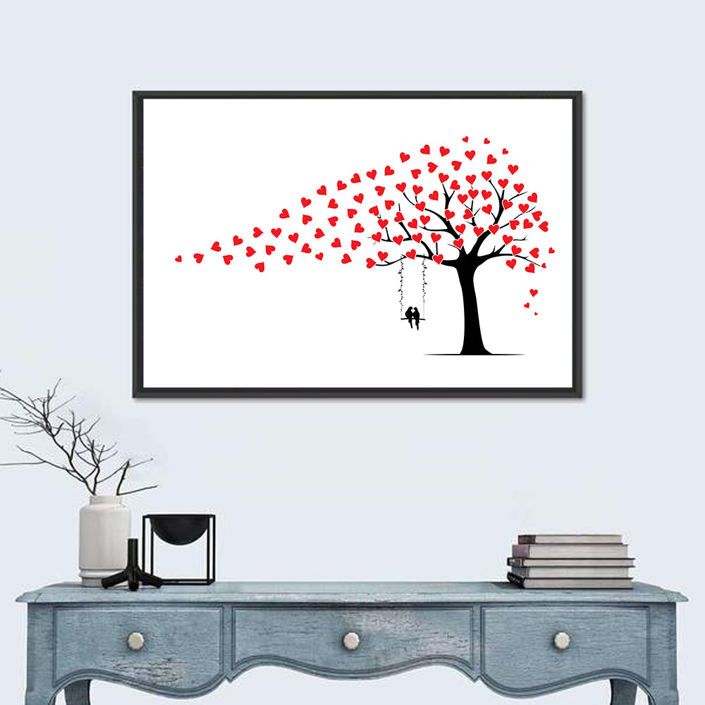 Heart Tree with Swing Wall Art