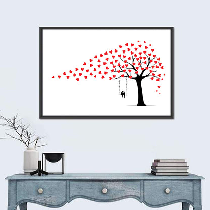 Heart Tree with Swing Wall Art