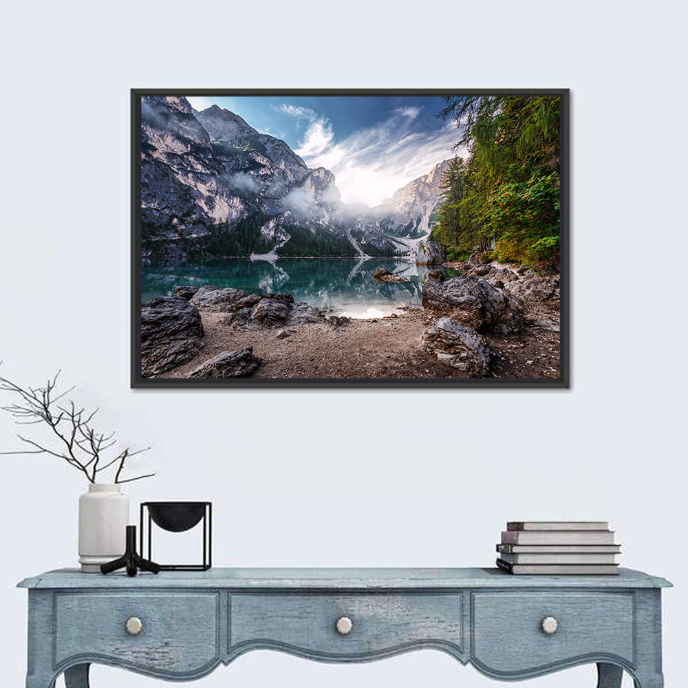 Lago Di Braies Reflection Wall Art