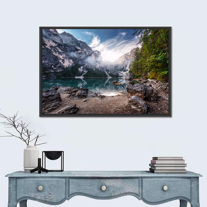Lago Di Braies Reflection Wall Art