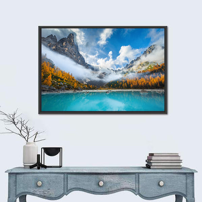 Autumn at Lake Sorapis, Dolomites Wall Art