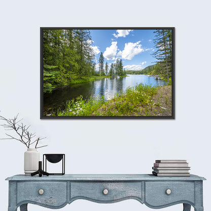 Lake Pend Oreille Wildflower View Wall Art