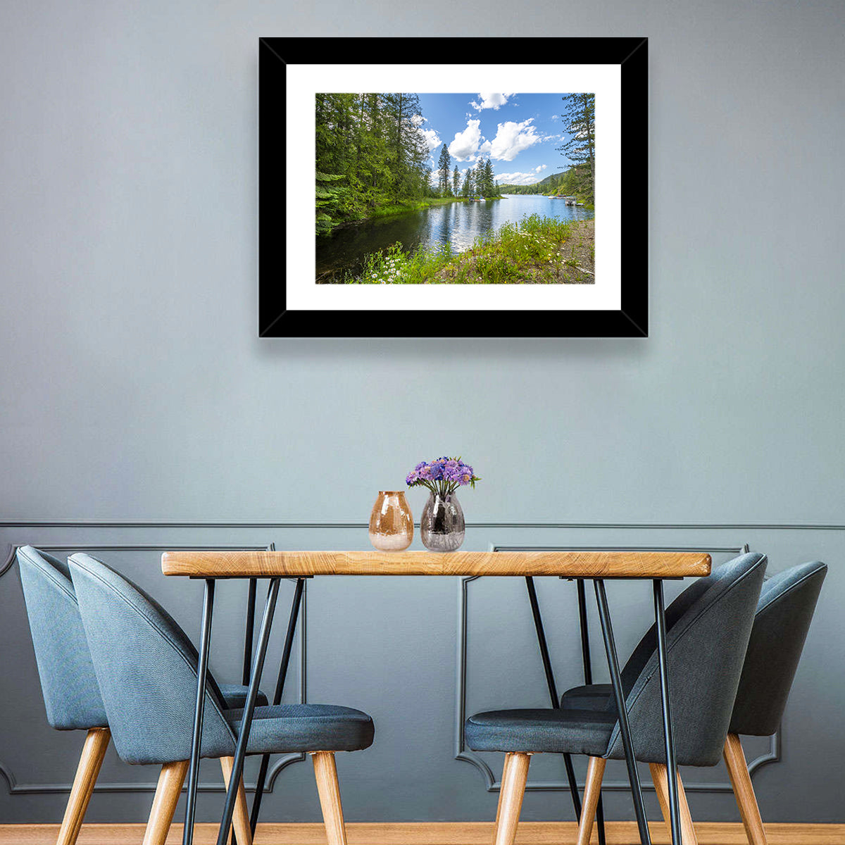 Lake Pend Oreille Wildflower View Wall Art