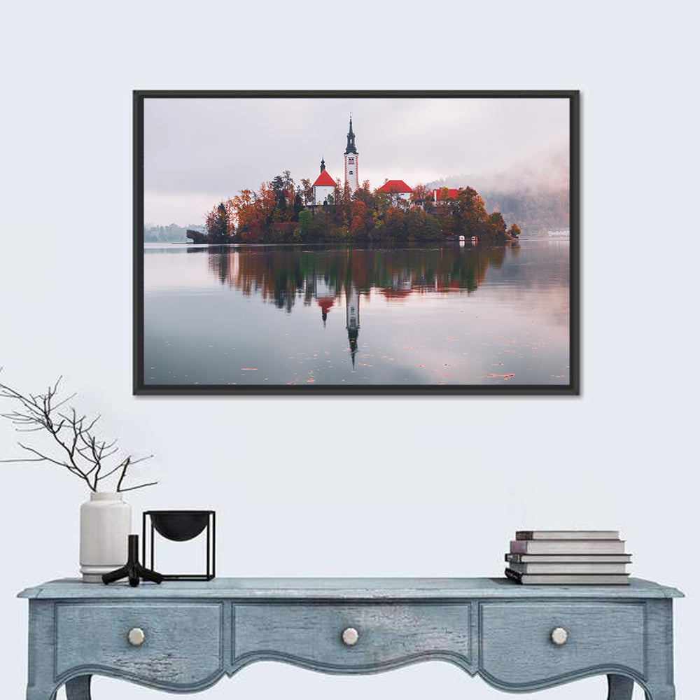 Lake Bled Morning Reflection Wall Art