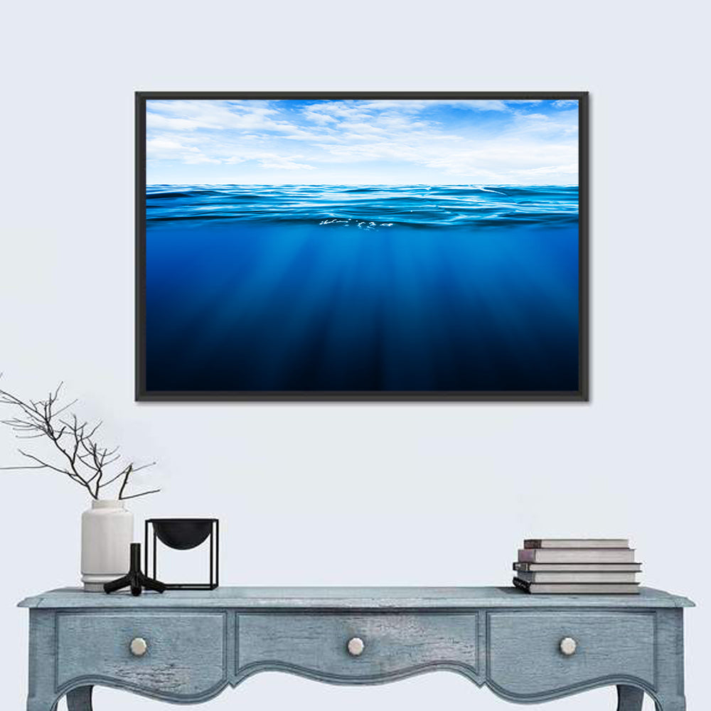 Split-level Ocean Sunlight Wall Art