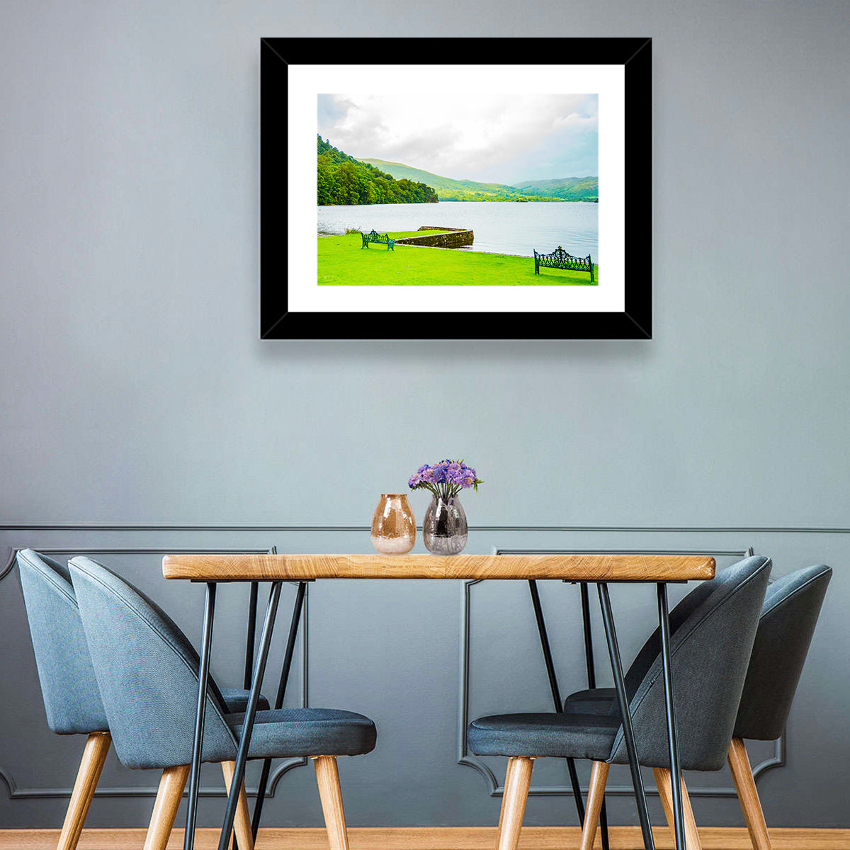 Ullswater Lakeside Benches Wall Art