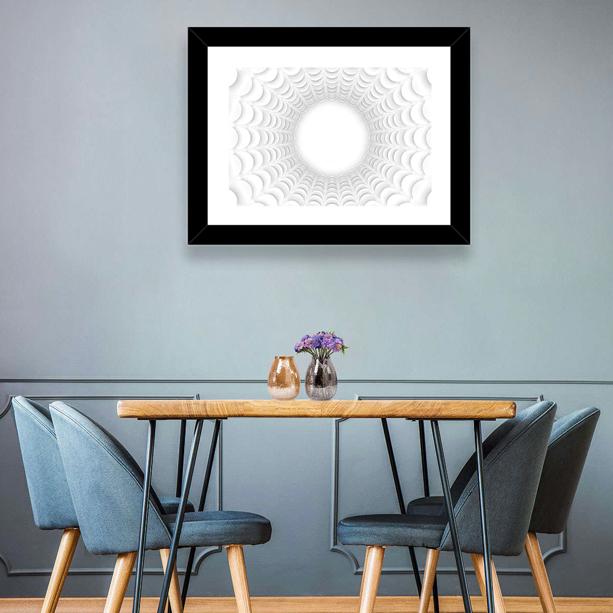 White Bubble Sphere Tunnel Wall Art