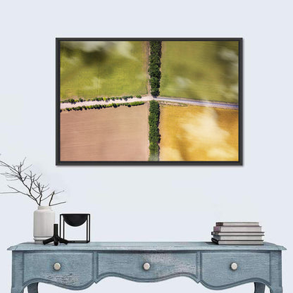 Aerial Farmland Quadrants Wall Art