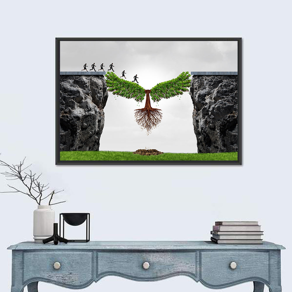 Winged Tree Over Chasm Wall Art