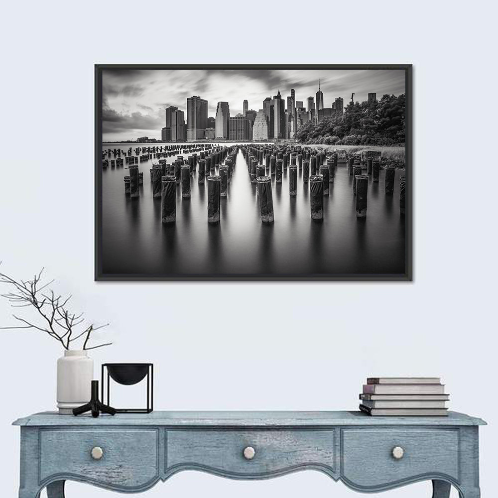 Lower Manhattan Pilings Wall Art