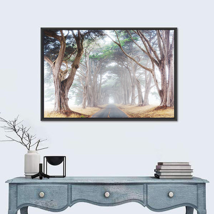 Misty Morning Alleyway Wall Art