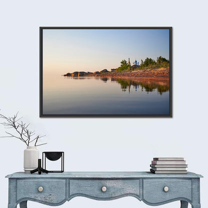 Lake Peipus Sunset with Blue Domes Wall Art