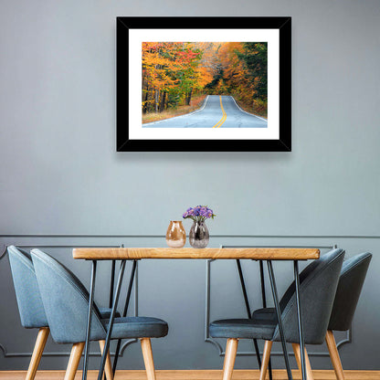 Autumn Road in New Hampshire Wall Art