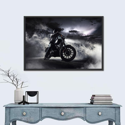 Motorcyclist in Fog Wall Art