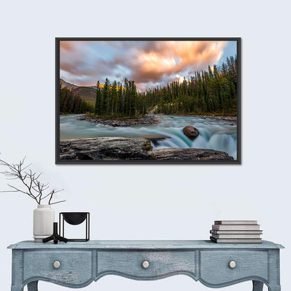 Sunwapta Falls River View Wall Art