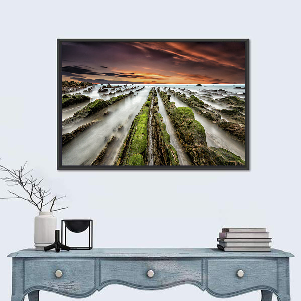 Dragon Crest Wall Art in a room, landscape