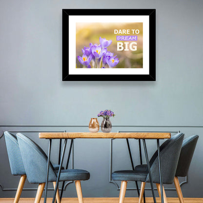 Dare to Dream Big, Purple Crocus Wall Art