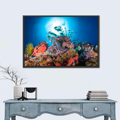 Lionfish In Coral Reef Wall Art