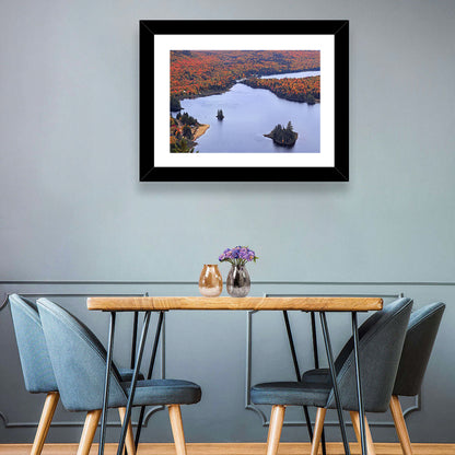 Lake Monroe Aerial with Islands Wall Art