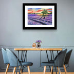 Lavender Field at Sunset Wall Art