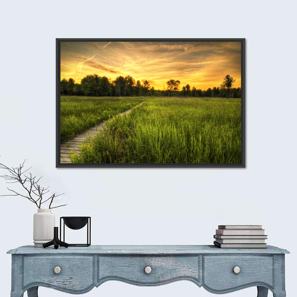 Irwin Prairie Boardwalk Sunset Wall Art