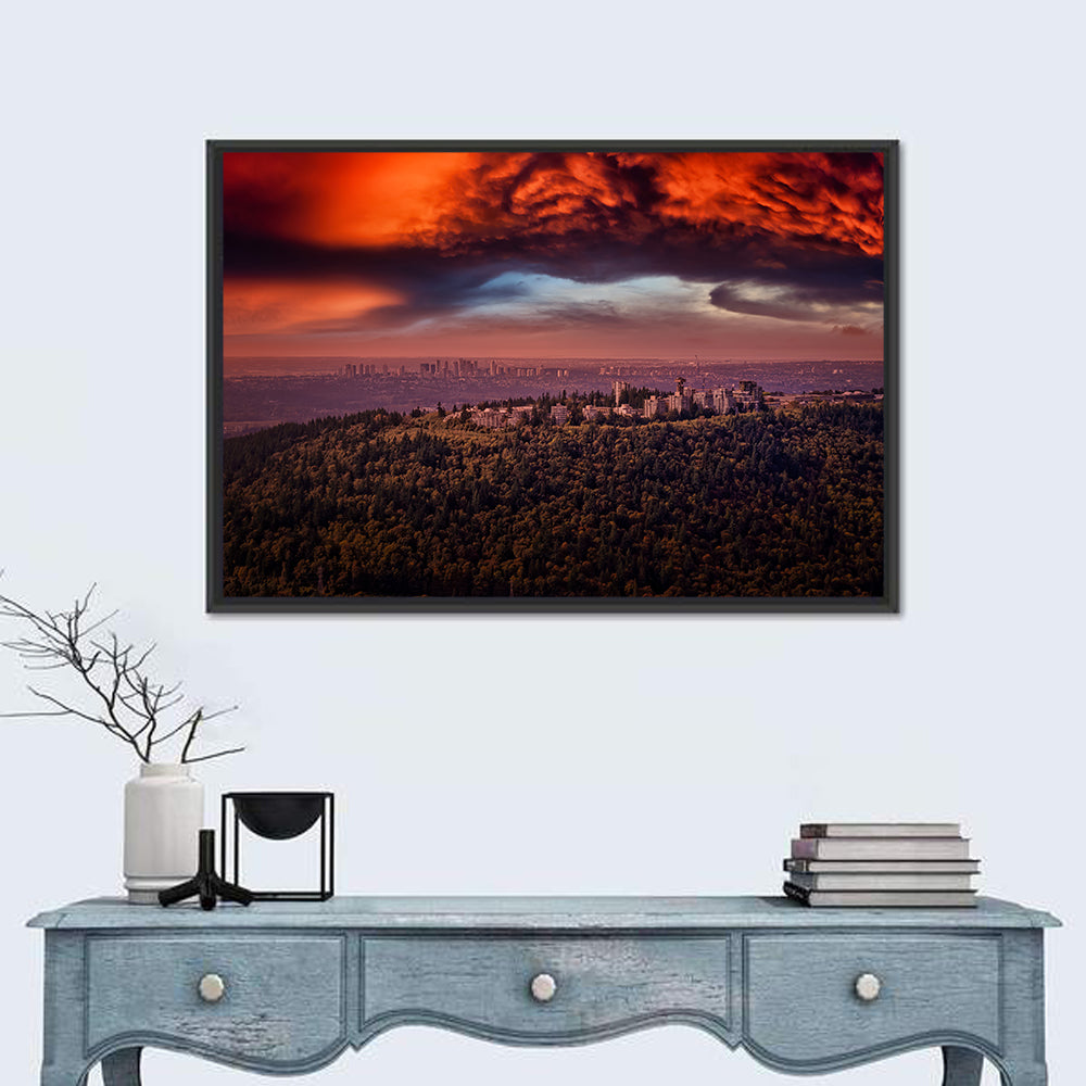 Burnaby Mountain Sunset Skyline Wall Art