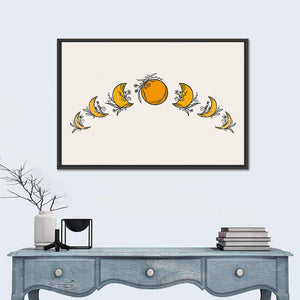 Moon Phases Minimalist Wall Art