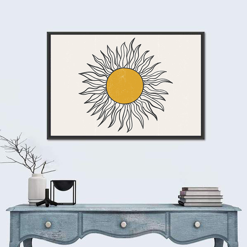 Textured Boho Sun Wall Art