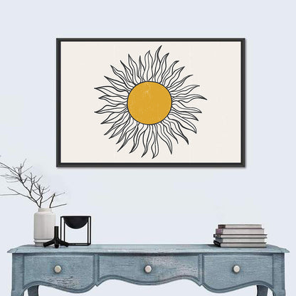 Textured Boho Sun Wall Art