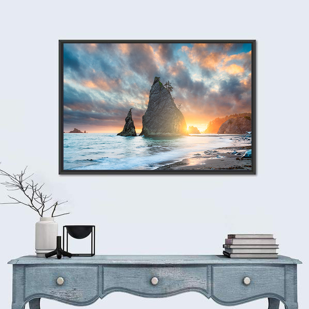 Olympic National Park Sunset Sea Stacks Wall Art