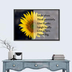 Sunflower Smile Typography Wall Art