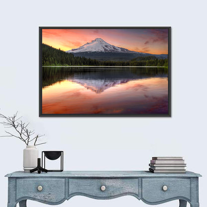 Mount Hood Reflected at Trillium Lake Wall Art