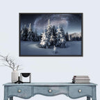 Milky Way Winter Forest Wall Art