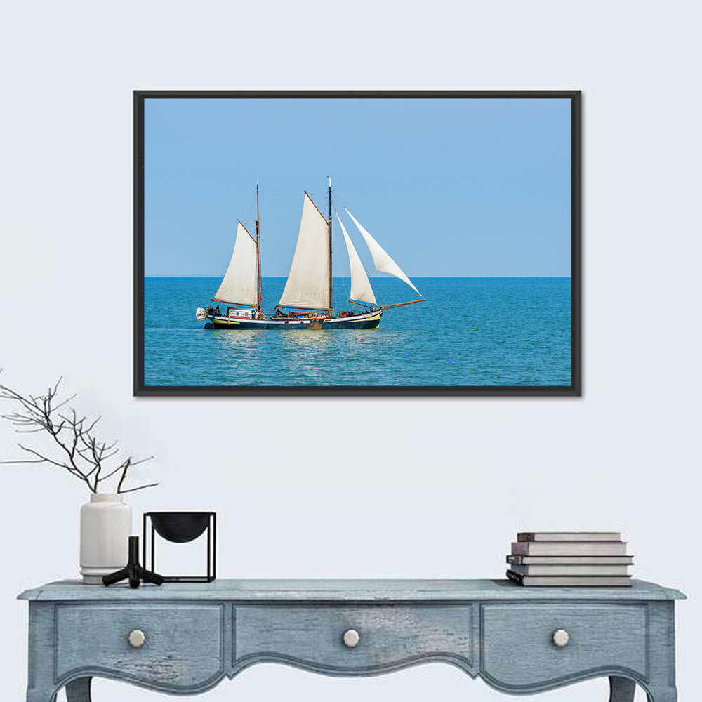 Sailing on Lake Ijssel Wall Art in a room, landscape