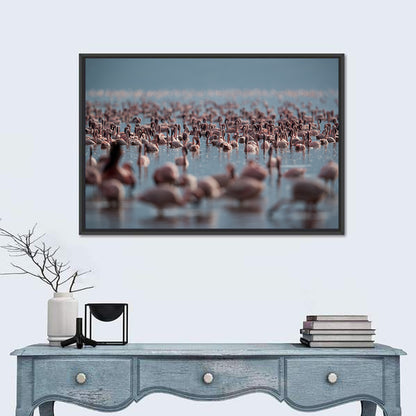 Flamingos at Lake Bagoria Wall Art