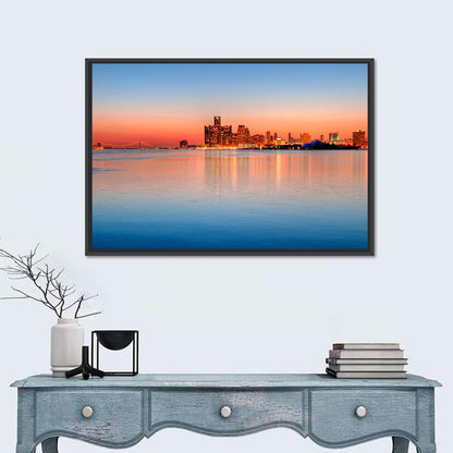 Detroit Golden Hour Skyline Wall Art