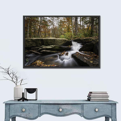Cheaha Falls Autumn Waterfall Wall Art