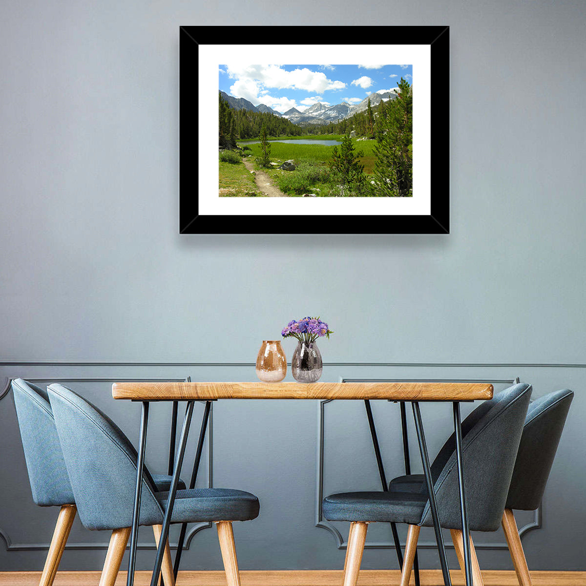 Sierra Nevada Trail to Snow Capped Peaks Wall Art